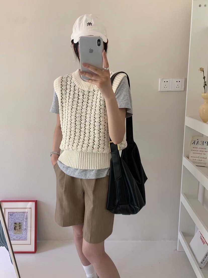 BONHEUR直郵韓國代購女裝新品時尚真品職業24秋冬吊帶背心透視BONHEUR-2件起吊帶/背心