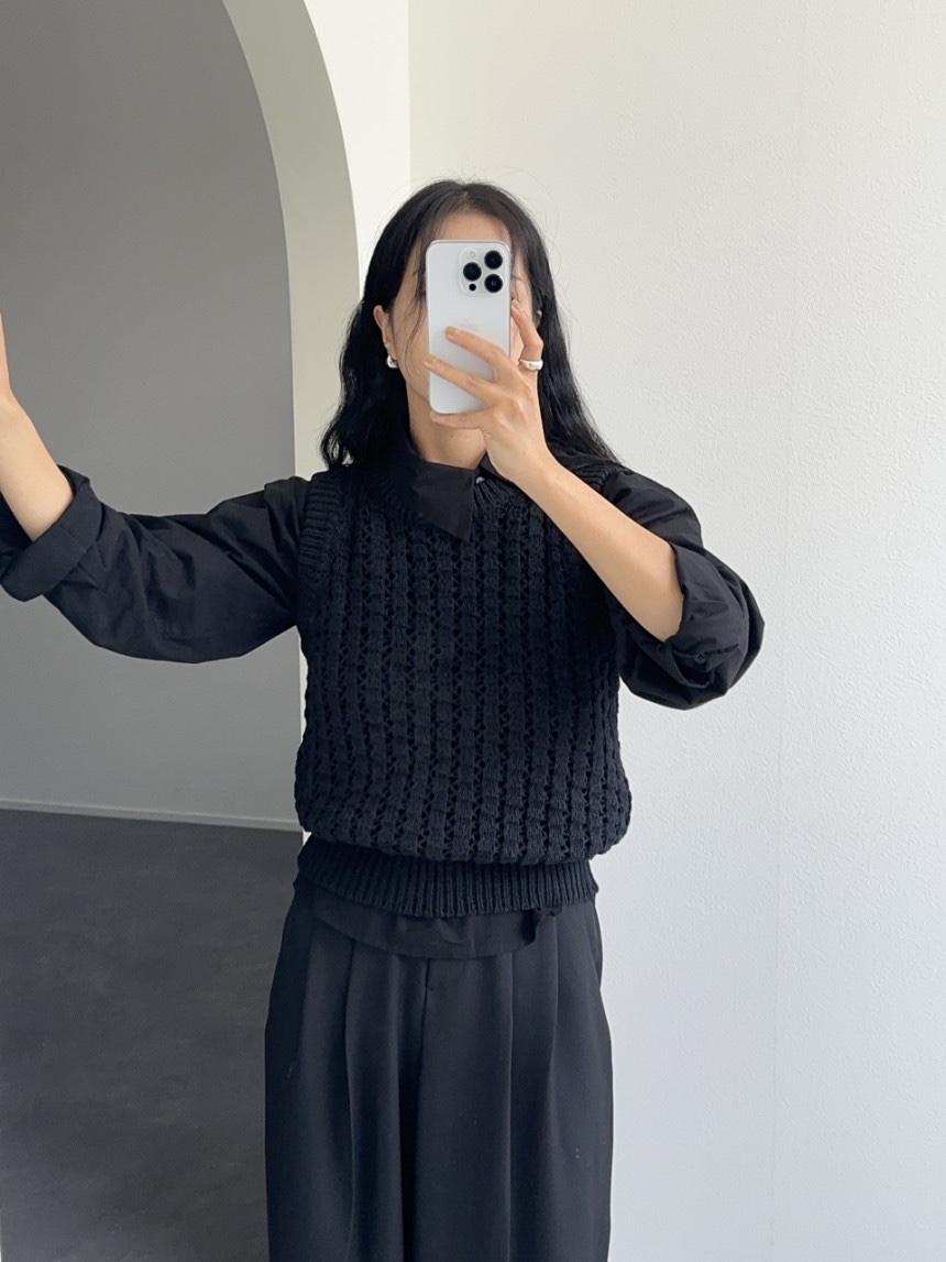 BONHEUR直郵韓國代購女裝新品時尚真品職業24秋冬吊帶背心透視BONHEUR-2件起吊帶/背心
