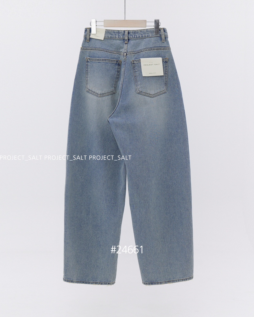 PROJECTSALT韓國直郵女裝新品休閑真品熱賣推薦24秋冬牛仔褲PROJECTSALT牛仔褲