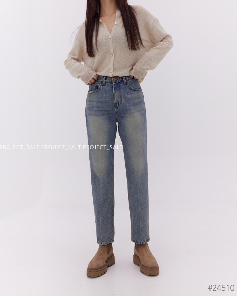 PROJECTSALT韓國直郵東大門實拍女裝新款人氣休閑真品牛仔褲PROJECTSALT牛仔褲