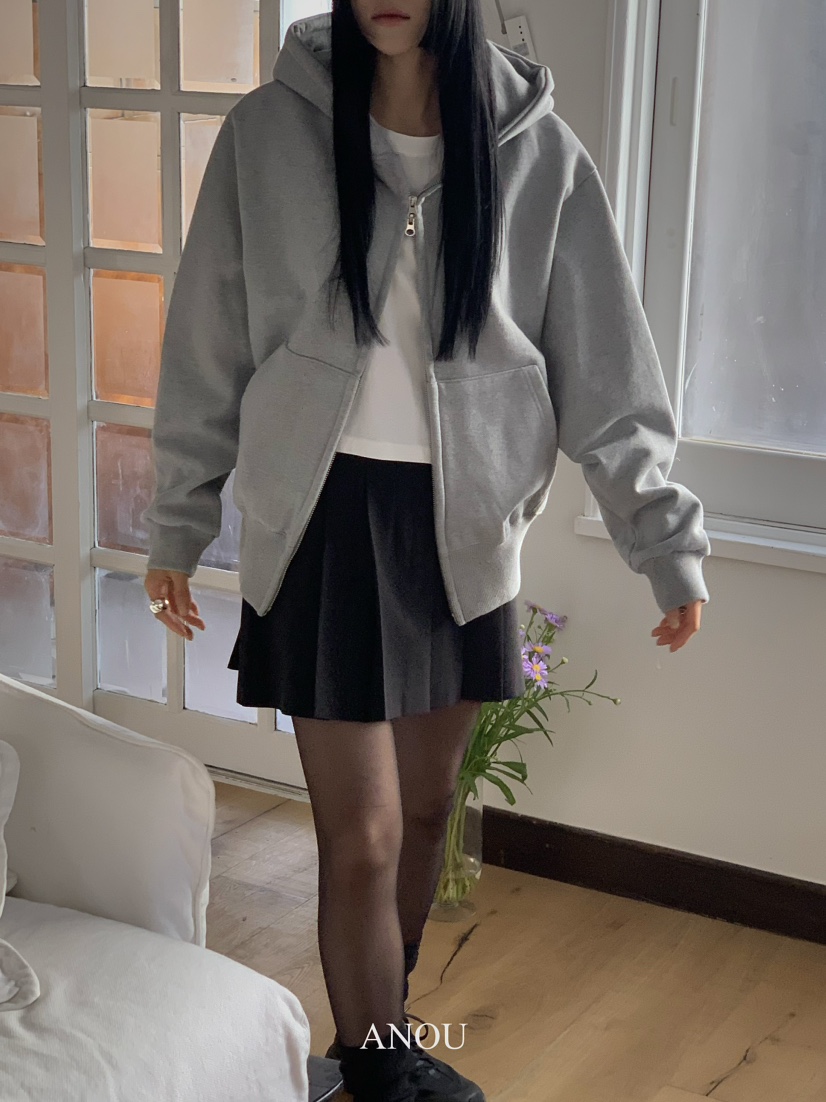 ANOU直郵韓國代購女裝新款人氣職業24秋冬休閑熱賣外套拉鏈ANOU外套