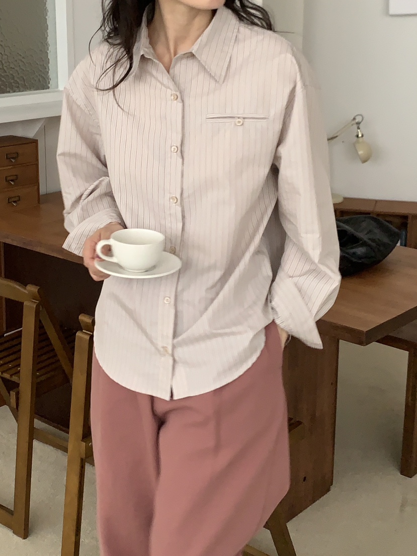 Sendtwo直郵韓國代購女裝新品時尚休閑24秋冬熱賣襯衫蕾絲衫SENDTWO襯衫/蕾絲衫