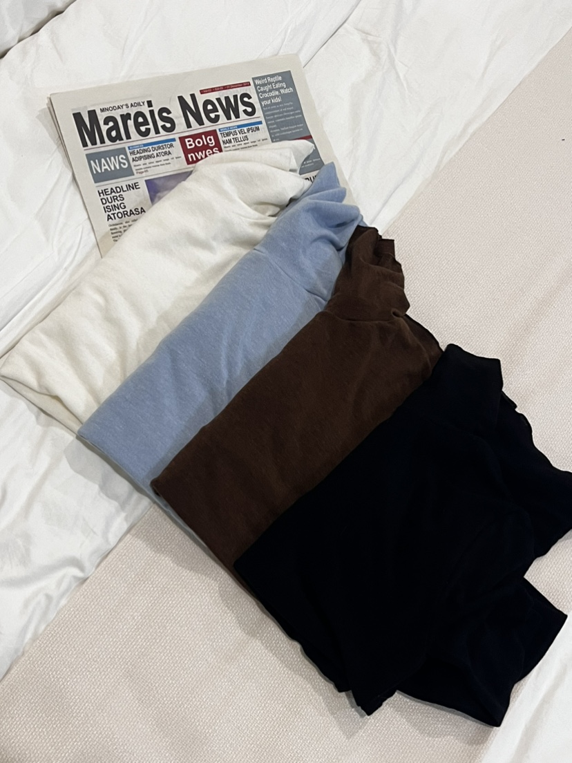 MARRON韓國直郵東大門實拍女裝新品熱賣休閑真品24秋冬長袖T恤PIN-UP長袖T恤