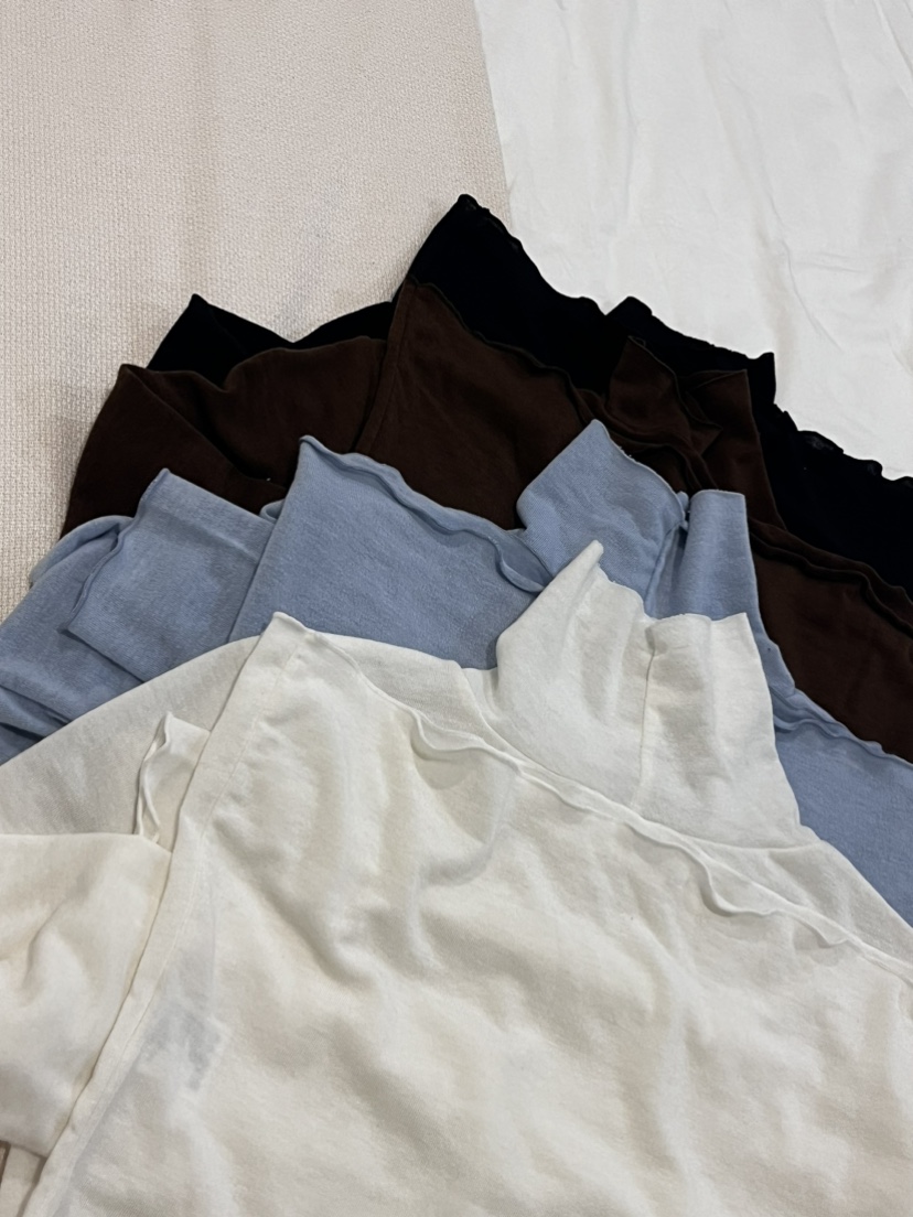 MARRON韓國直郵東大門實拍女裝新品熱賣休閑真品24秋冬長袖T恤PIN-UP長袖T恤