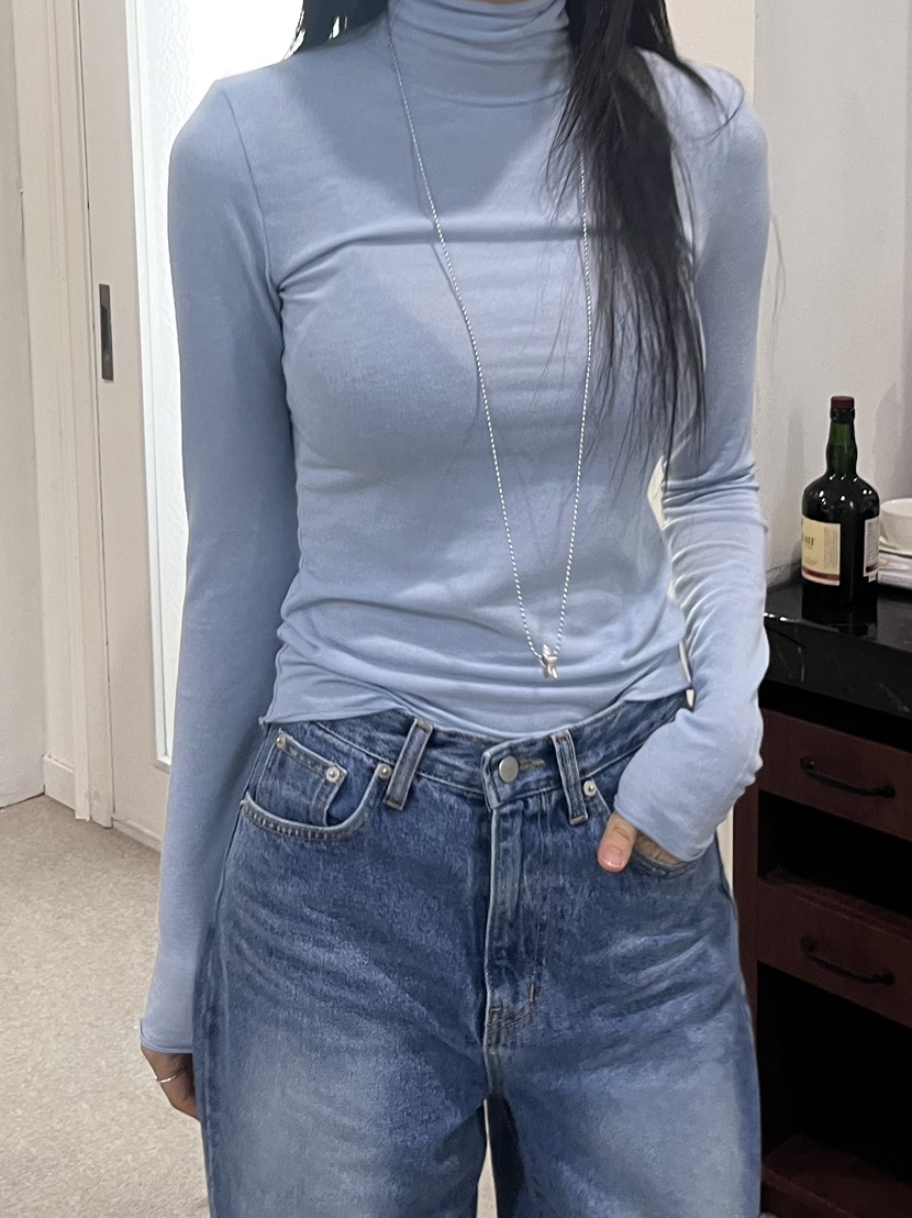 MARRON韓國直郵東大門實拍女裝新品熱賣休閑真品24秋冬長袖T恤PIN-UP長袖T恤圖色1