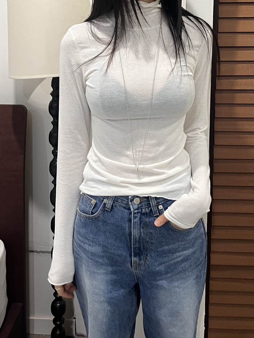 MARRON韓國直郵東大門實拍女裝新品熱賣休閑真品24秋冬長袖T恤PIN-UP長袖T恤圖色2