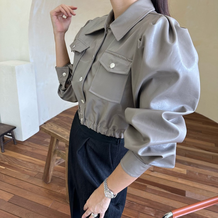 SOUIT by mabel/MABEL韓國直郵東大門代購女裝新品熱賣皮衣皮革SOUIT by mabel-Q皮衣