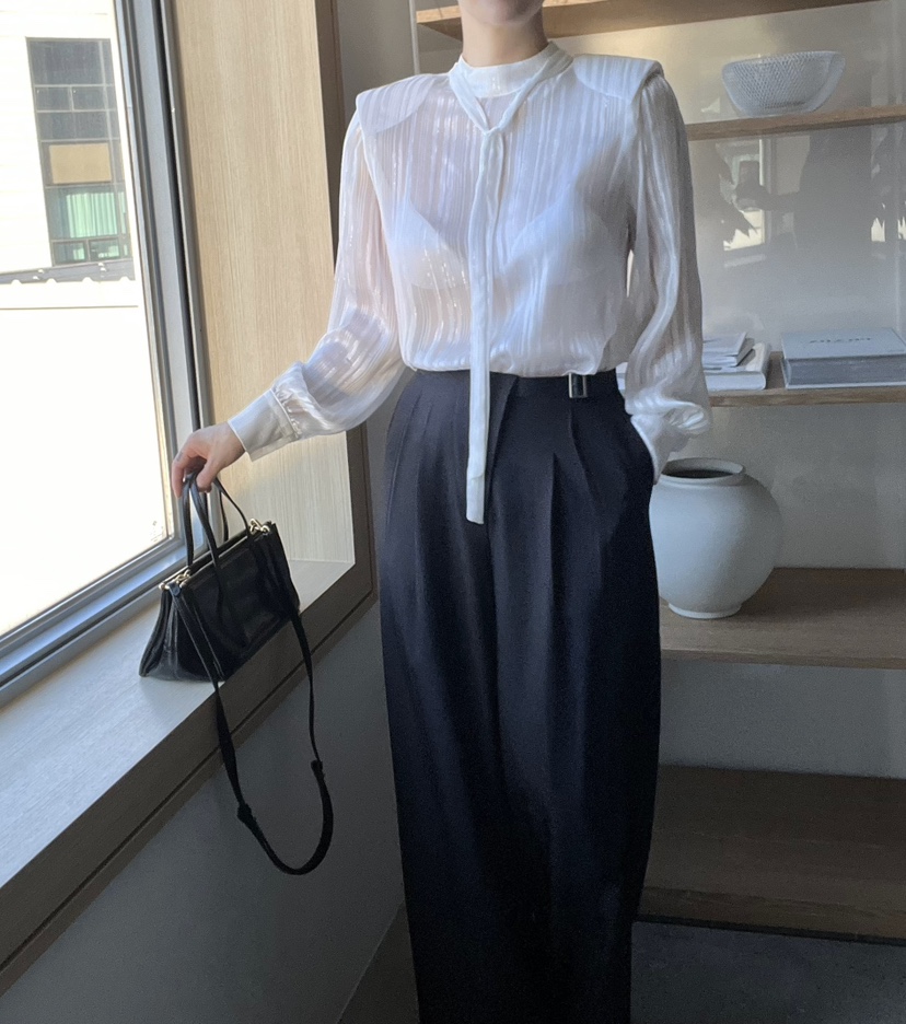 VERNI韓國直郵東大門代購女裝新品推薦時尚人氣職業襯衫蕾絲衫VERNI襯衫/蕾絲衫