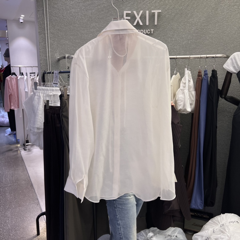 EXIT韓國直郵東大門實拍女裝新品熱賣推薦休閑人氣襯衫蕾絲衫EXIT襯衫/蕾絲衫