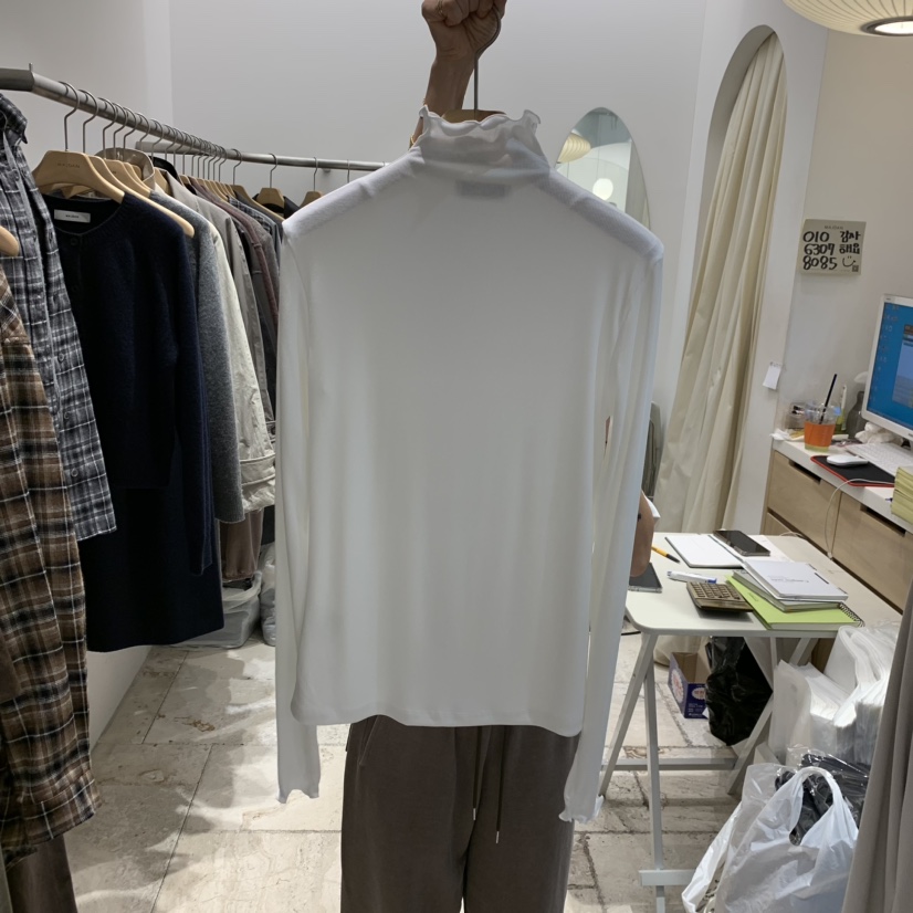 MAJDAN韓國直郵東大門實拍女裝新品24秋冬熱賣職業長袖T恤MAJDAN長袖T恤
