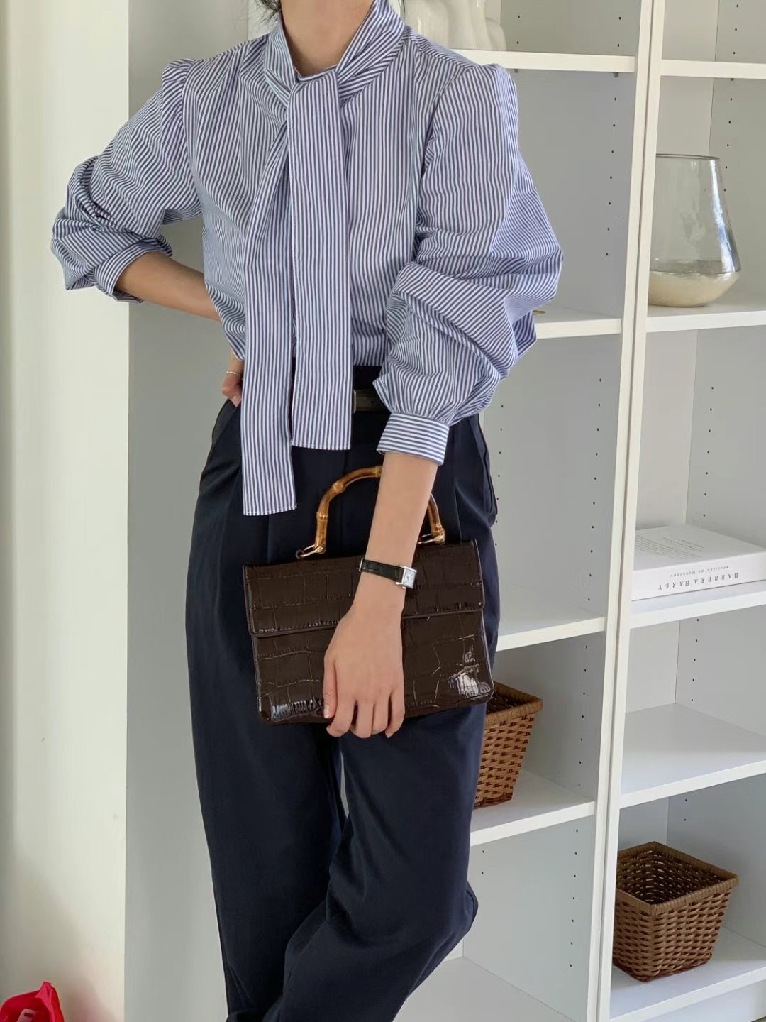 BASIC FEMME-베이직팜므-OT韓國直郵東大門實拍女裝新品真品襯衫蕾絲衫BASIC FEMME襯衫/蕾絲衫圖色2