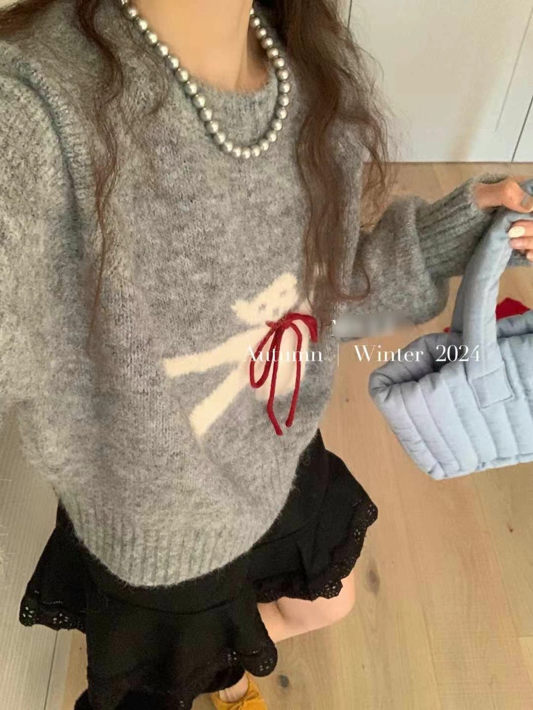 CAROL韓國直郵女裝新款24秋冬時尚休閑職業熱賣真品人氣毛衣CAROL毛衣圖色2