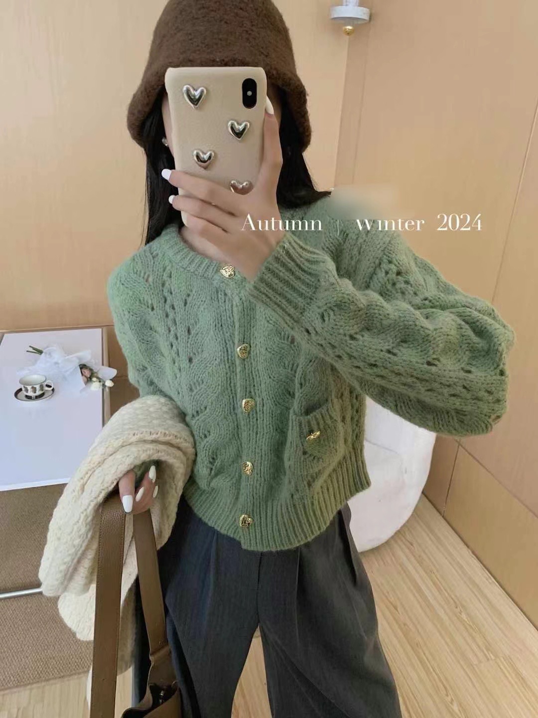 CAROL韓國直郵東大門實拍女裝新品24秋冬人氣職業時尚針織衫CAROL針織衫圖色2