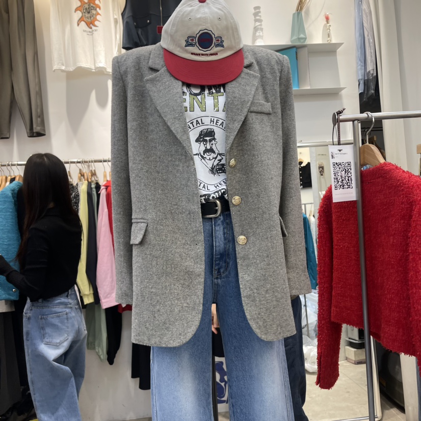 DUPLO直郵韓國代購女裝新品熱賣時尚休閑真品職業24秋冬夾克羊毛DUPLO夾克圖色2