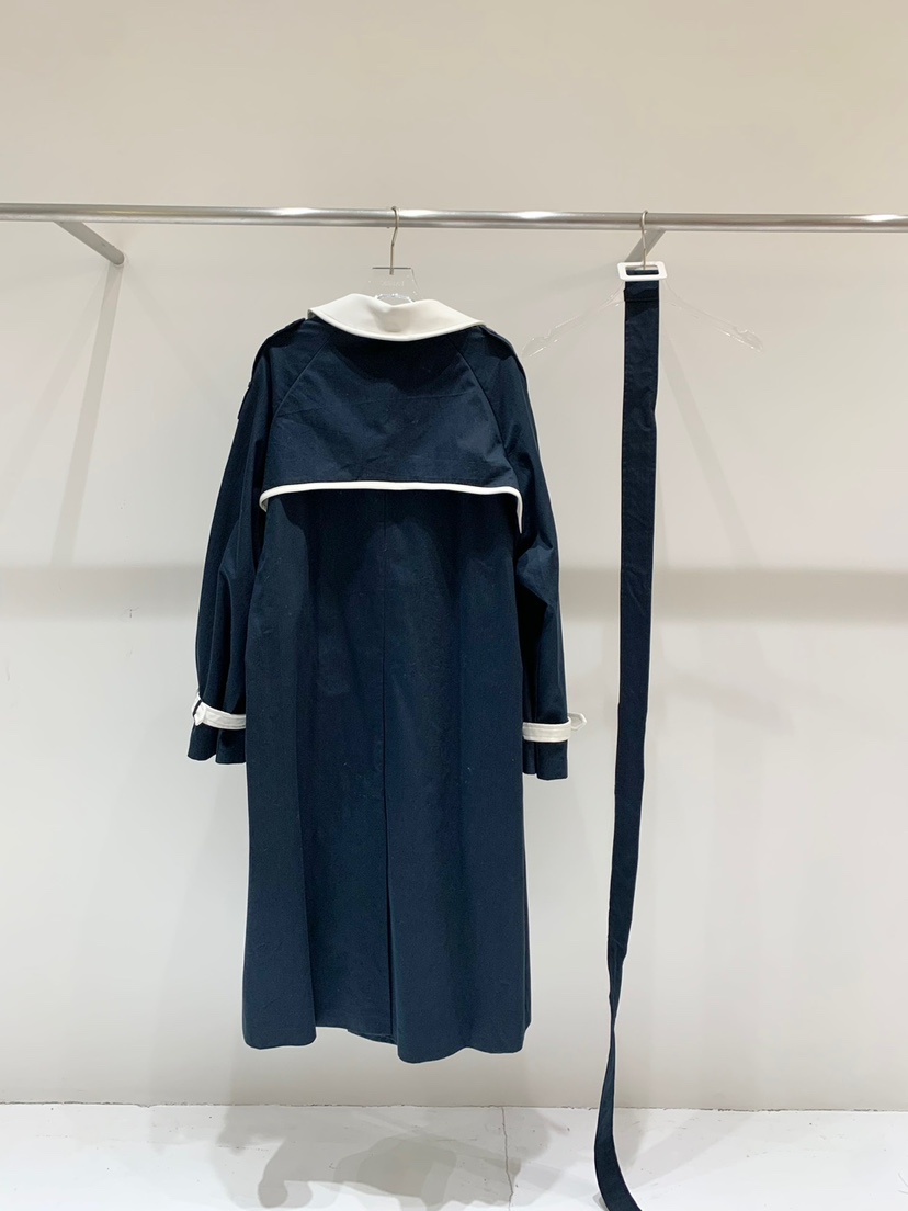 FABRIC直郵韓國代購女裝新款休閑推薦時尚職業長款風衣含腰帶FABRIC長款風衣