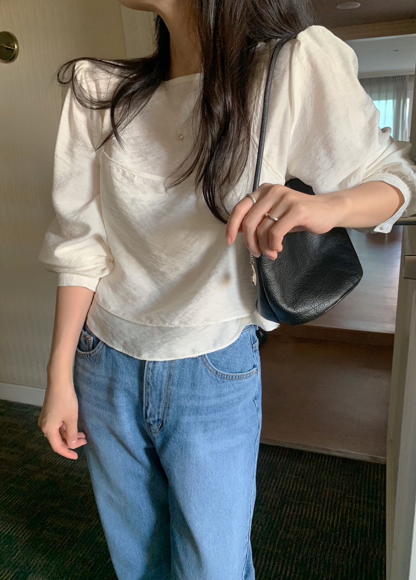 MELLOUNGE直郵韓國代購女裝新品熱賣推薦人氣休閑襯衫蕾絲衫MELLOUNGE-T襯衫/蕾絲衫