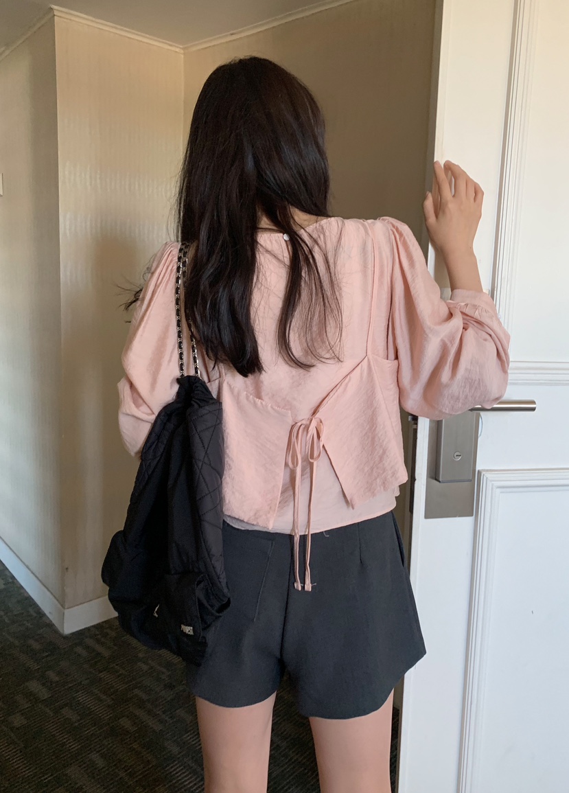 MELLOUNGE直郵韓國代購女裝新品熱賣推薦人氣休閑襯衫蕾絲衫MELLOUNGE-T襯衫/蕾絲衫