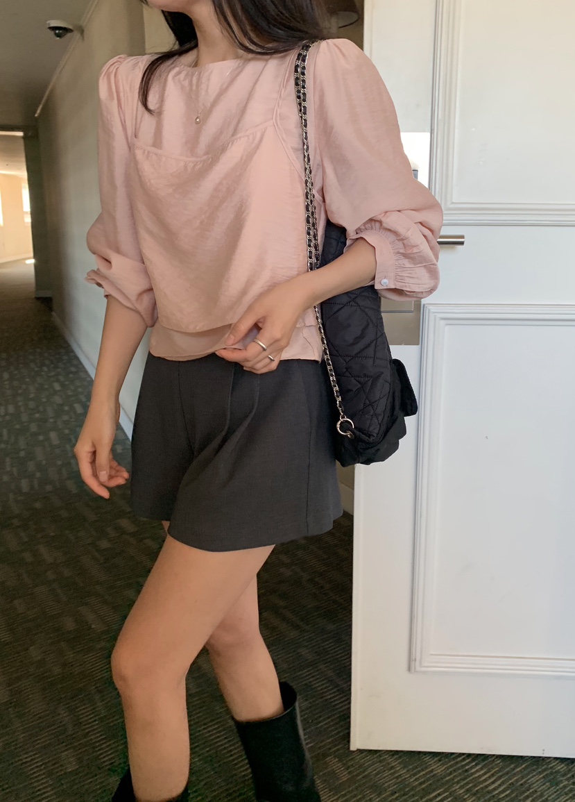 MELLOUNGE直郵韓國代購女裝新品熱賣推薦人氣休閑襯衫蕾絲衫MELLOUNGE-T襯衫/蕾絲衫