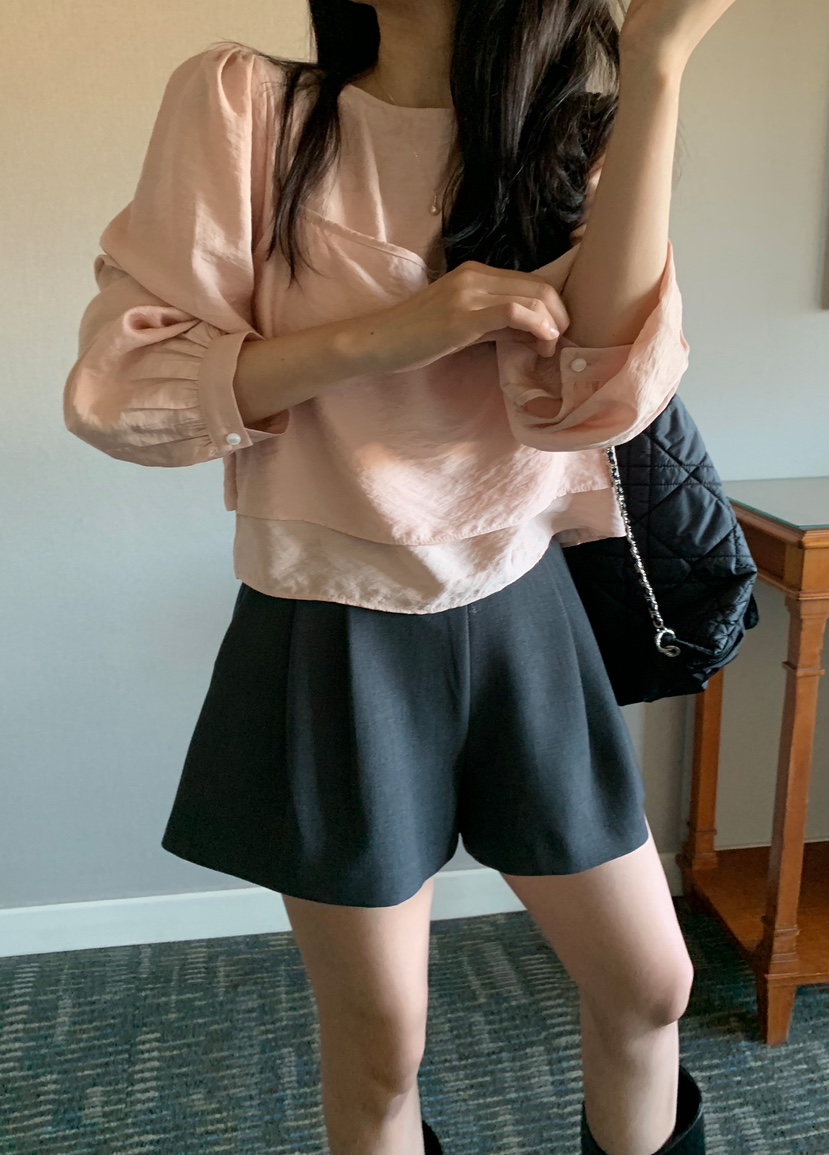 MELLOUNGE直郵韓國代購女裝新品熱賣推薦人氣休閑襯衫蕾絲衫MELLOUNGE-T襯衫/蕾絲衫