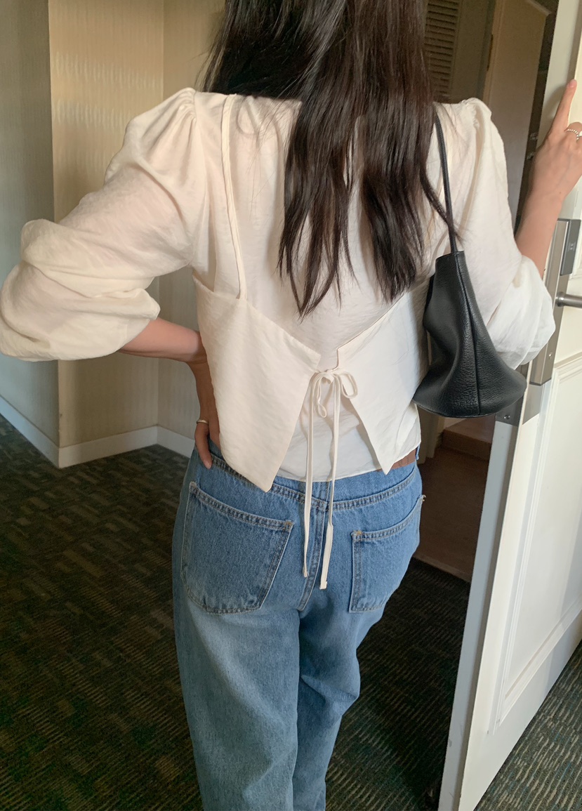 MELLOUNGE直郵韓國代購女裝新品熱賣推薦人氣休閑襯衫蕾絲衫MELLOUNGE-T襯衫/蕾絲衫