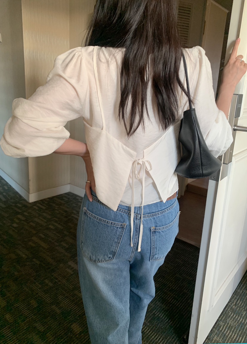 MELLOUNGE直郵韓國代購女裝新品熱賣推薦人氣休閑襯衫蕾絲衫MELLOUNGE-T襯衫/蕾絲衫