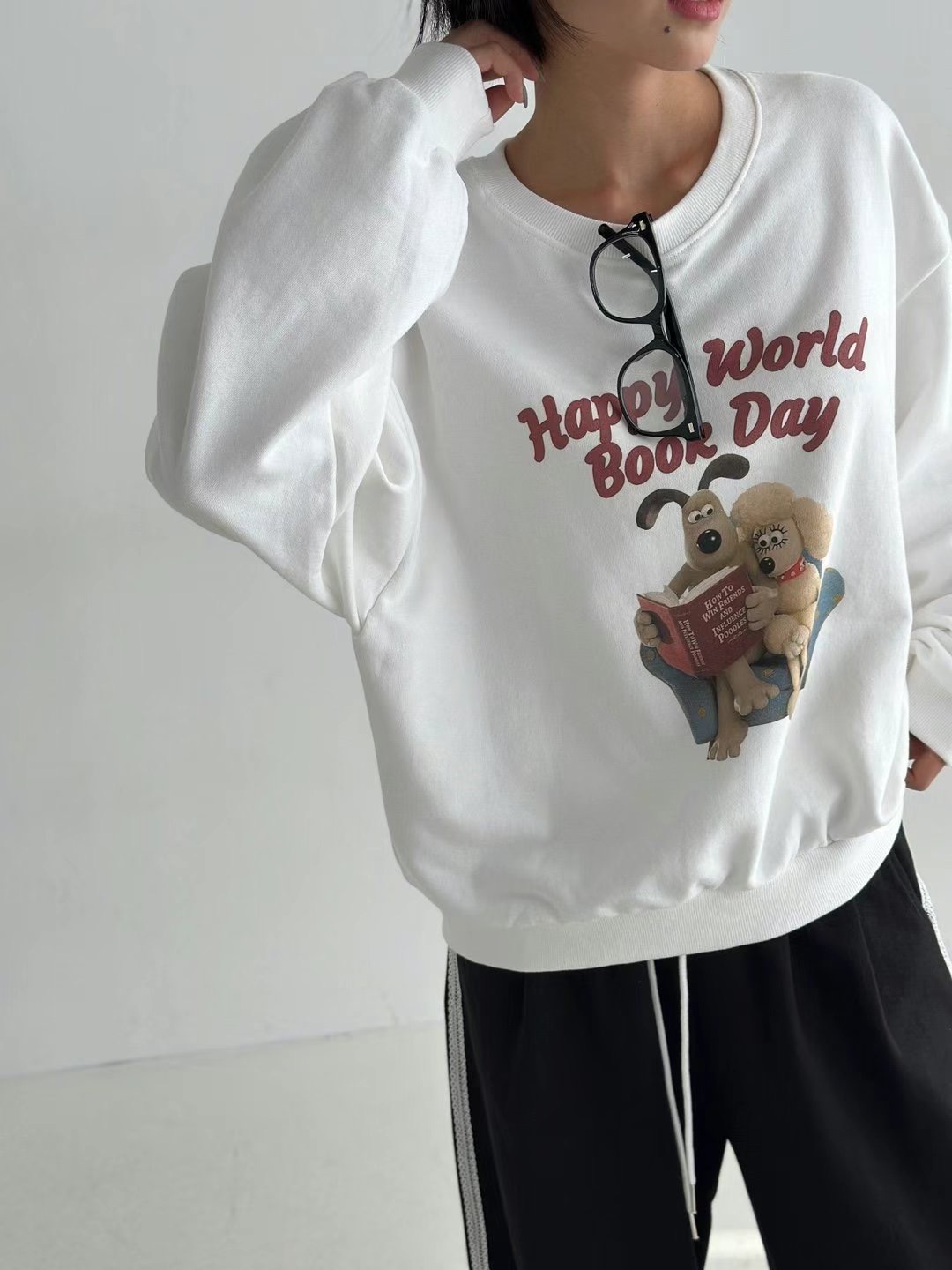 P.SHOP韓國直郵東大門實拍女裝新品時尚熱賣推薦休閑24秋冬衛衣P.SHOP衛衣