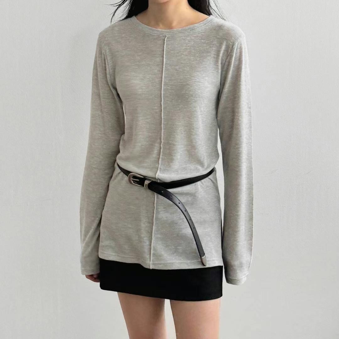 ABLE CO直郵韓國代購女裝新品24秋冬真品人氣熱賣長袖T恤ABLE CO長袖T恤