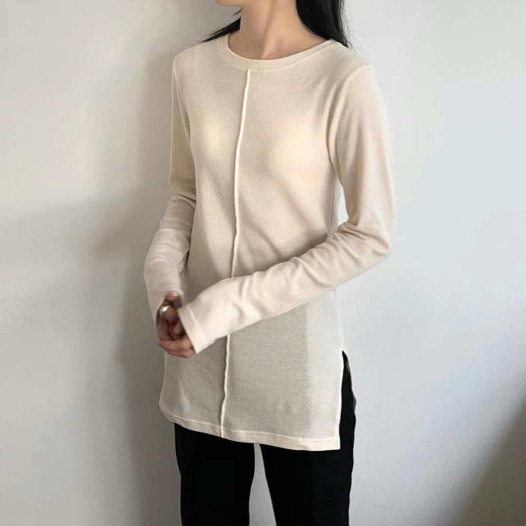 ABLE CO直郵韓國代購女裝新品24秋冬真品人氣熱賣長袖T恤ABLE CO長袖T恤圖色2