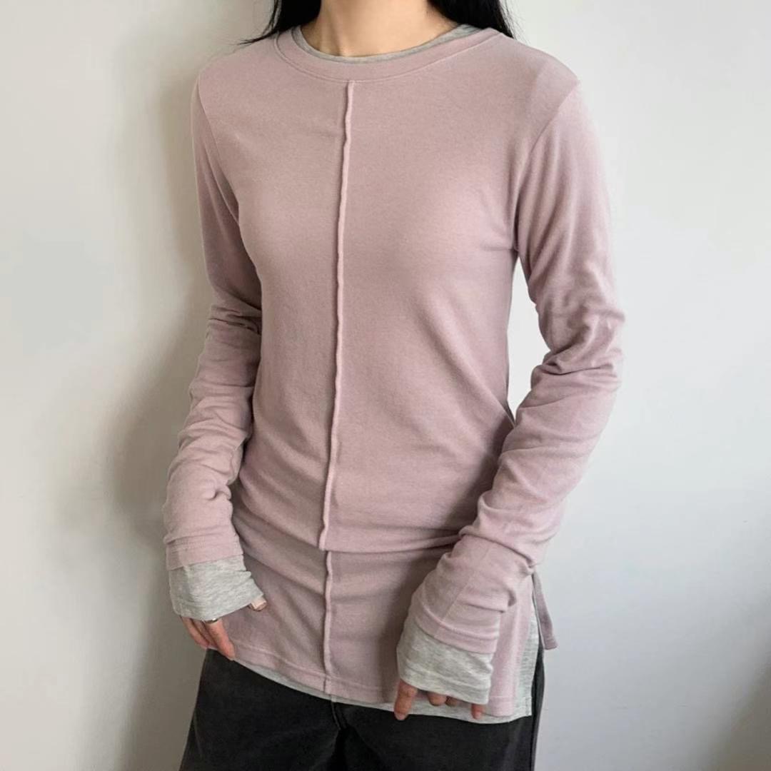 ABLE CO直郵韓國代購女裝新品24秋冬真品人氣熱賣長袖T恤ABLE CO長袖T恤圖色4