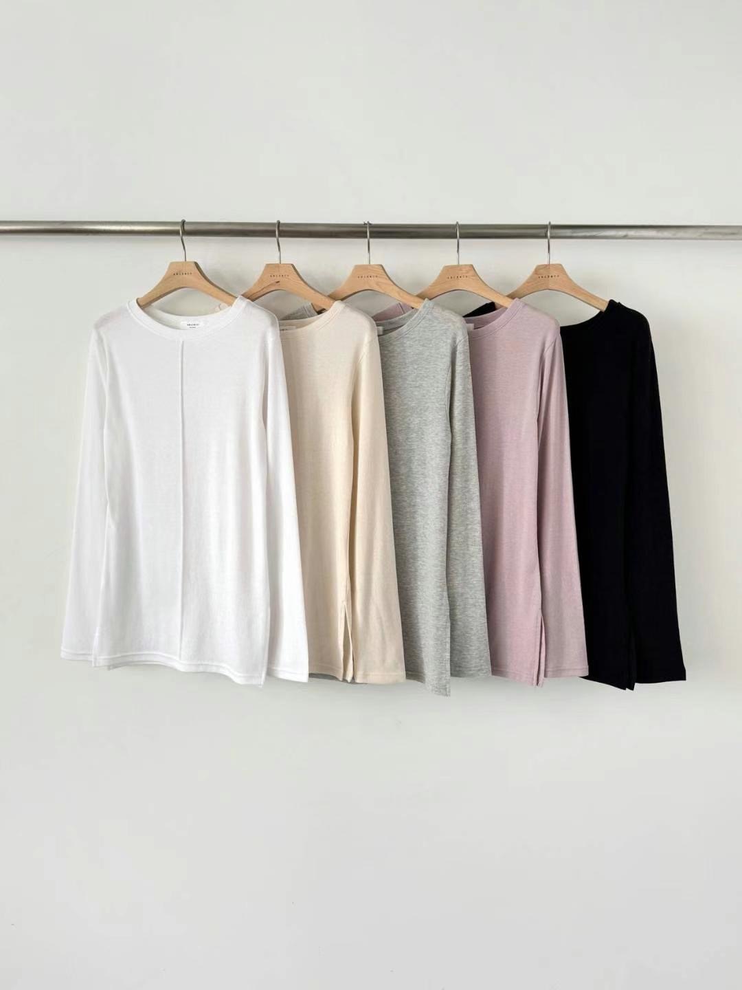 ABLE CO直郵韓國代購女裝新品24秋冬真品人氣熱賣長袖T恤ABLE CO長袖T恤圖色5左五色