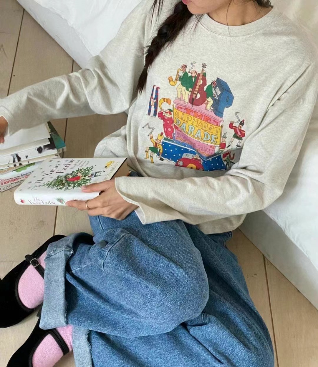 ANN DIANA韓國直郵女裝新品時尚人氣真品24秋冬職業長袖T恤ANN DIANA長袖T恤