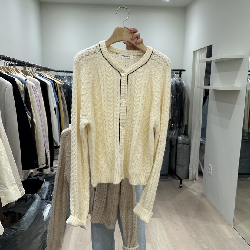 NOTTINGHAM韓國直郵女裝新品熱賣時尚24秋冬針織衫羊駝毛NOTTINGHAM針織衫