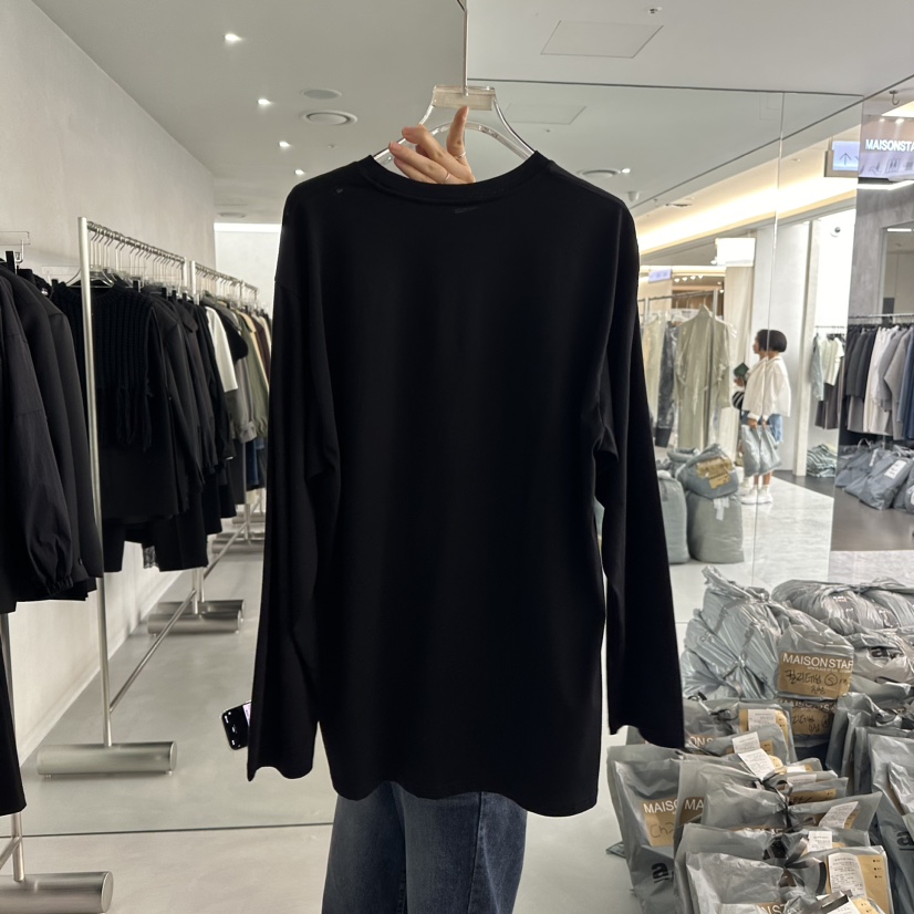 MAISONSTAFF/DOUBLE STANDARD/LE SMOKING韓國直郵女裝新款時尚長袖T恤MAISONSTAFF長袖T恤