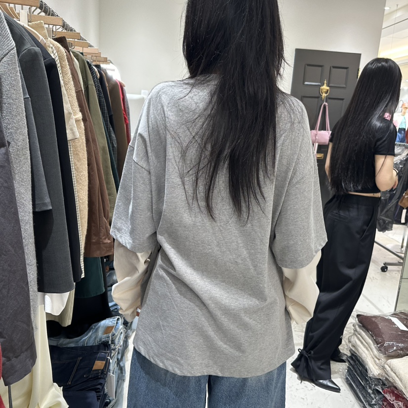 BAGUETTE直郵韓國代購女裝新款休閑人氣職業推薦熱賣長袖T恤BAGUETTE長袖T恤