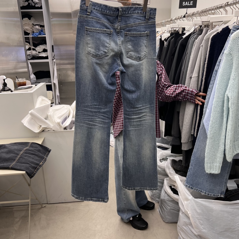 NEUTER直郵韓國代購女裝新款人氣職業真品熱賣推薦24秋冬牛仔褲NEUTER牛仔褲