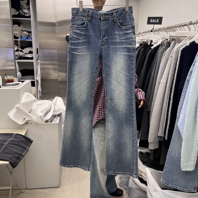 NEUTER直郵韓國代購女裝新款人氣職業真品熱賣推薦24秋冬牛仔褲NEUTER牛仔褲圖色1