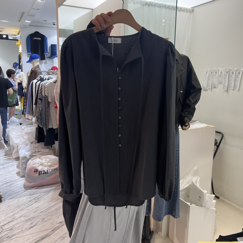 LENUE直郵韓國代購女裝新品24秋冬職業真品時尚襯衫蕾絲衫LENUE襯衫/蕾絲衫圖色2