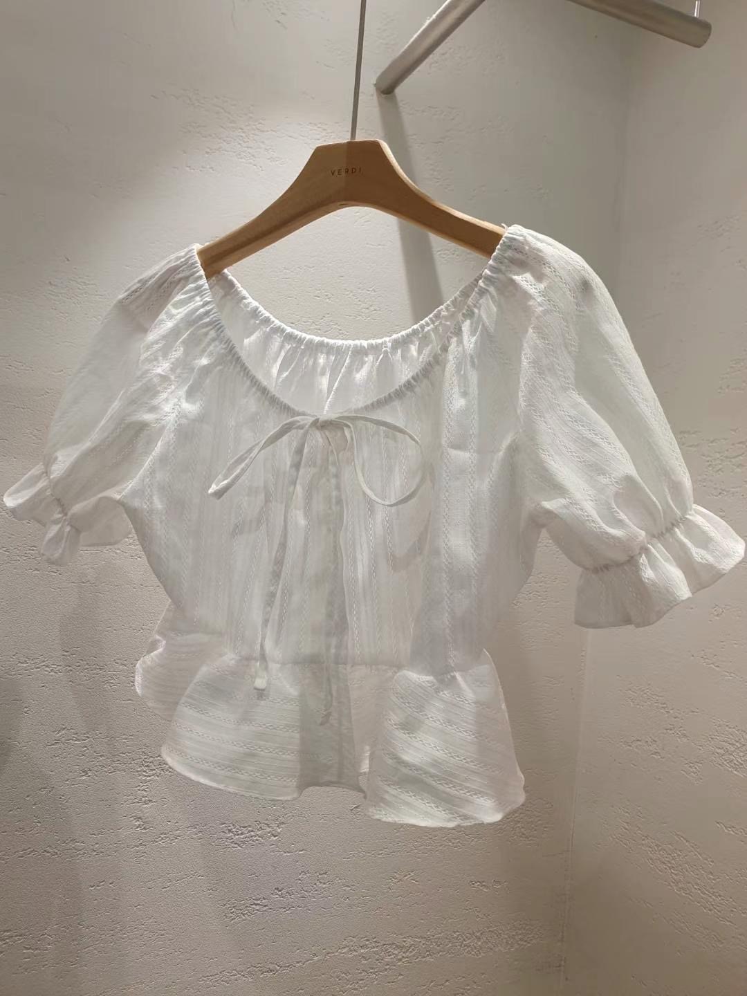 VERDI直郵韓國代購女裝新款真品休閑推薦24秋冬襯衫蕾絲衫VERDI襯衫/蕾絲衫