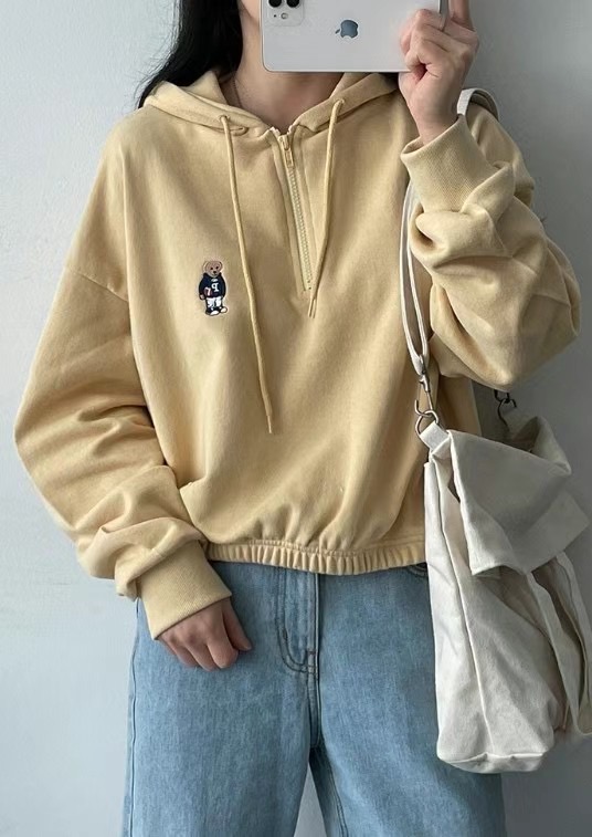 PASTELDEER韓國直郵東大門代購女裝新品推薦休閑衛衣拉鏈綁帶PASTELDEER衛衣圖色2
