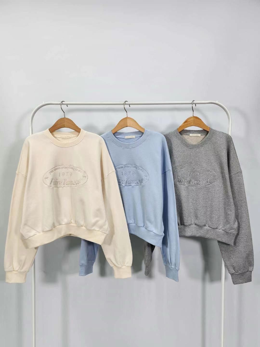 PASTELDEER韓國直郵女裝新款時尚真品24秋冬熱賣人氣衛衣PASTELDEER衛衣圖色2左二色