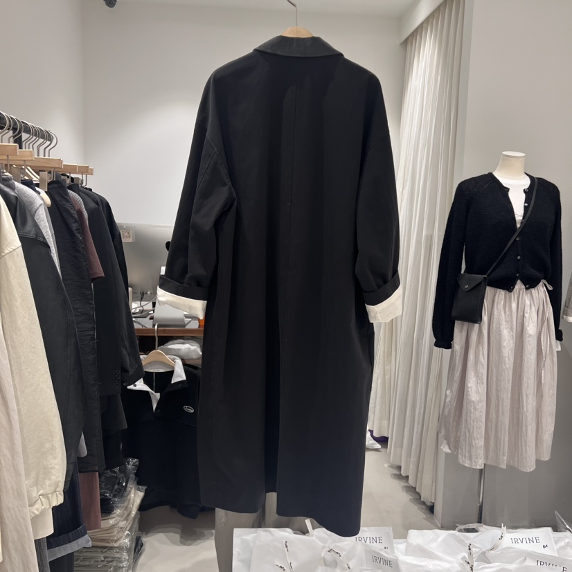 IRVINE韓國直郵女裝新品職業人氣真品時尚推薦24秋冬長款風衣IRVINE長款風衣