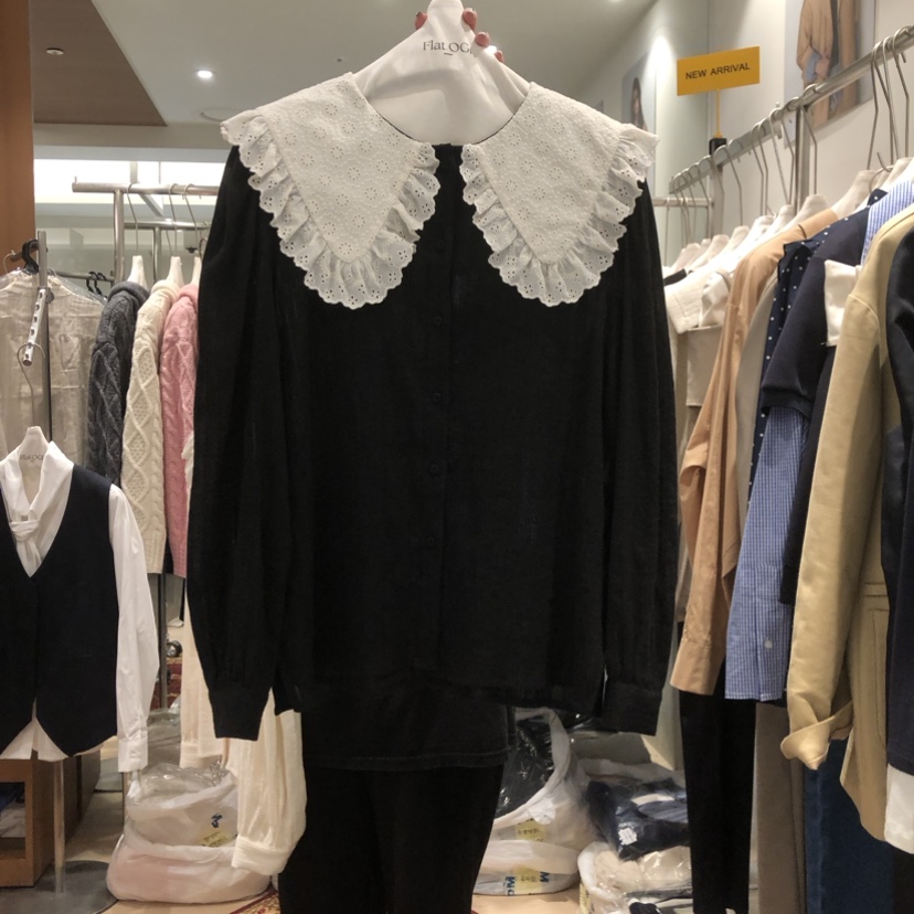 OGI韓國直郵東大門代購女裝新款人氣真品職業熱賣襯衫蕾絲衫FLat OGI襯衫/蕾絲衫圖色2