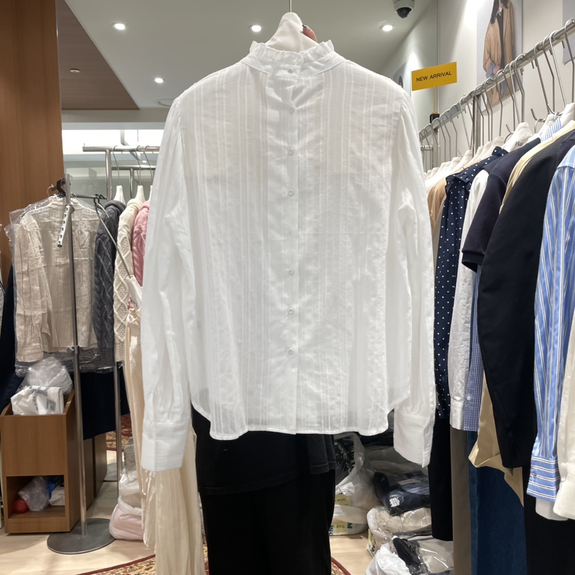 OGI韓國直郵東大門實拍女裝新品熱賣休閑推薦職業襯衫蕾絲衫FLat OGI襯衫/蕾絲衫