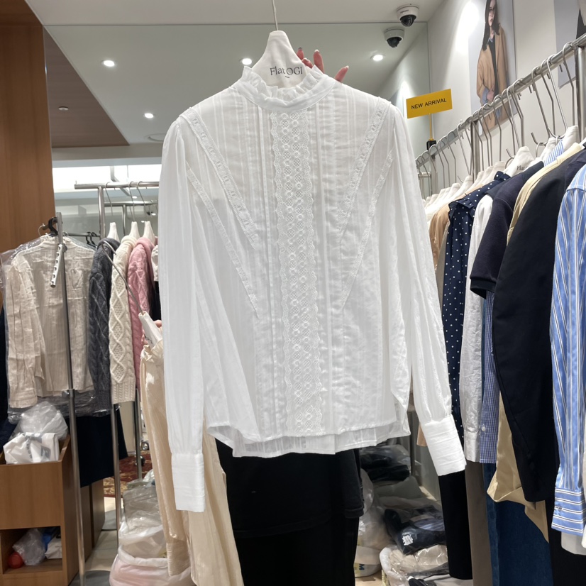 OGI韓國直郵東大門實拍女裝新品熱賣休閑推薦職業襯衫蕾絲衫FLat OGI襯衫/蕾絲衫圖色1