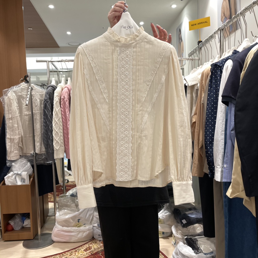 OGI韓國直郵東大門實拍女裝新品熱賣休閑推薦職業襯衫蕾絲衫FLat OGI襯衫/蕾絲衫圖色2