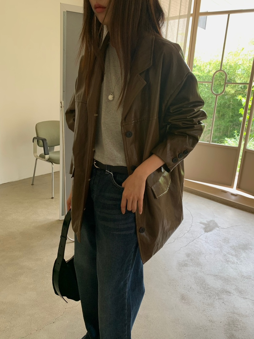 AS THOUGHT韓國直郵東大門代購女裝新品人氣時尚熱賣休閑夾克AS THOUGHT夾克