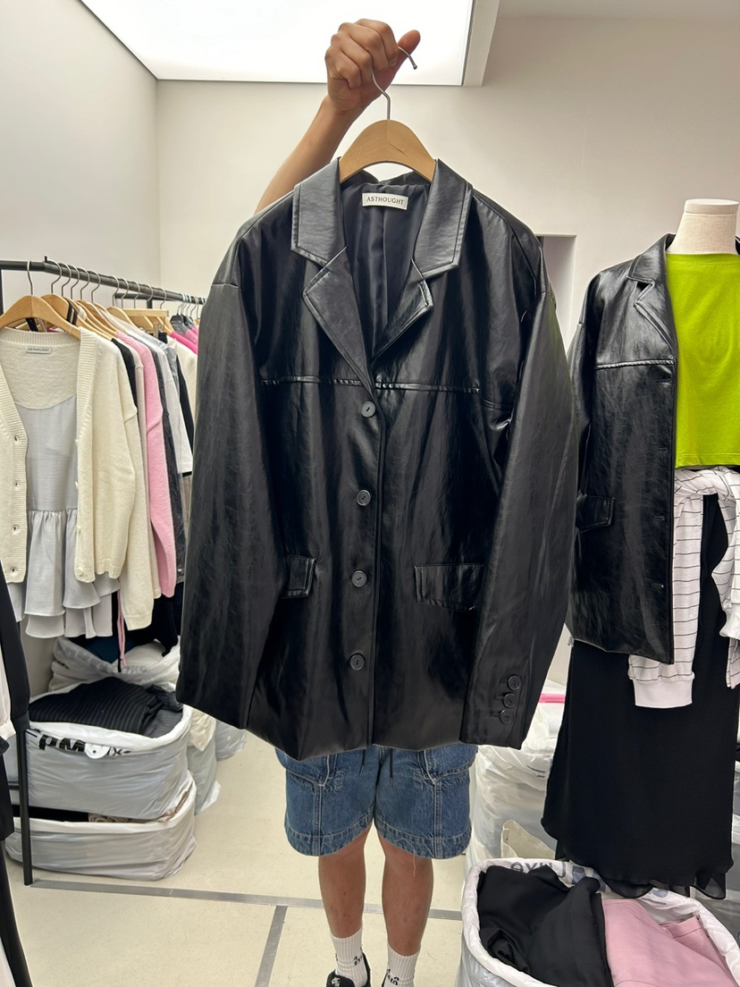 AS THOUGHT韓國直郵東大門代購女裝新品人氣時尚熱賣休閑夾克AS THOUGHT夾克圖色2
