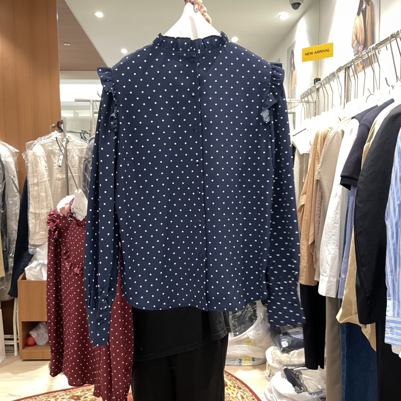 OGI韓國直郵女裝新品時尚職業人氣熱賣真品推薦24秋冬襯衫蕾絲衫FLat OGI襯衫/蕾絲衫