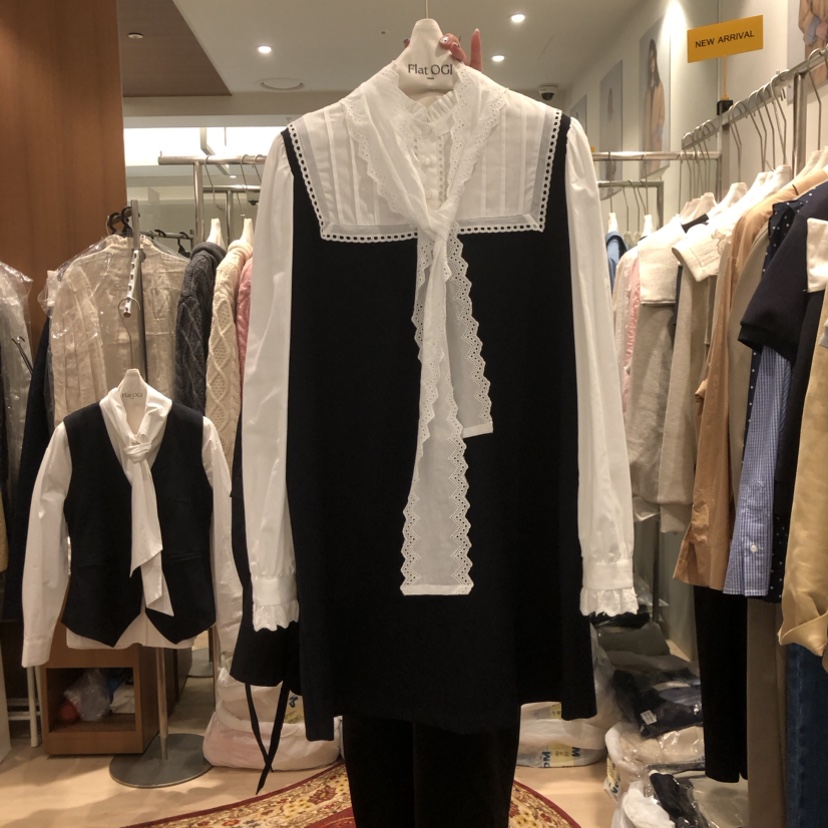 OGI直郵韓國代購女裝新品24秋冬真品人氣推薦職業休閑連衣裙FLat OGI連衣裙圖色2