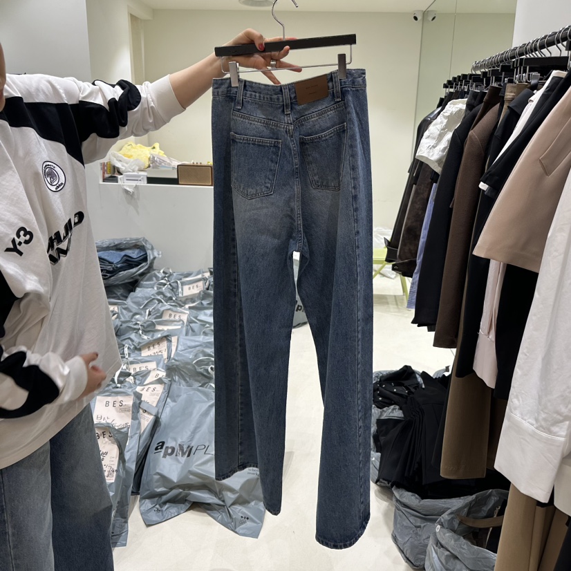 BES韓國直郵女裝新品人氣24秋冬真品休閑熱賣職業推薦牛仔褲BES牛仔褲